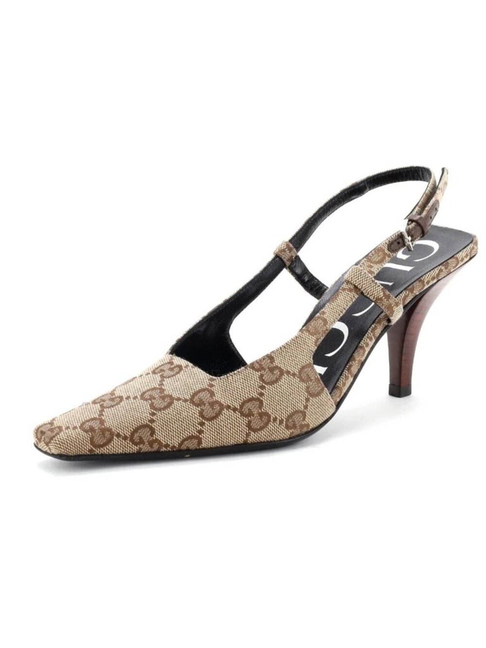 Gucci GG Canvas Canvas Slingback Pumps size 41.5 US 11.5
